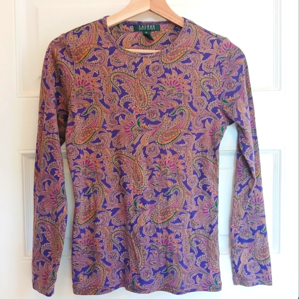 Ralph Lauren Paisley Long Sleeve Tee
